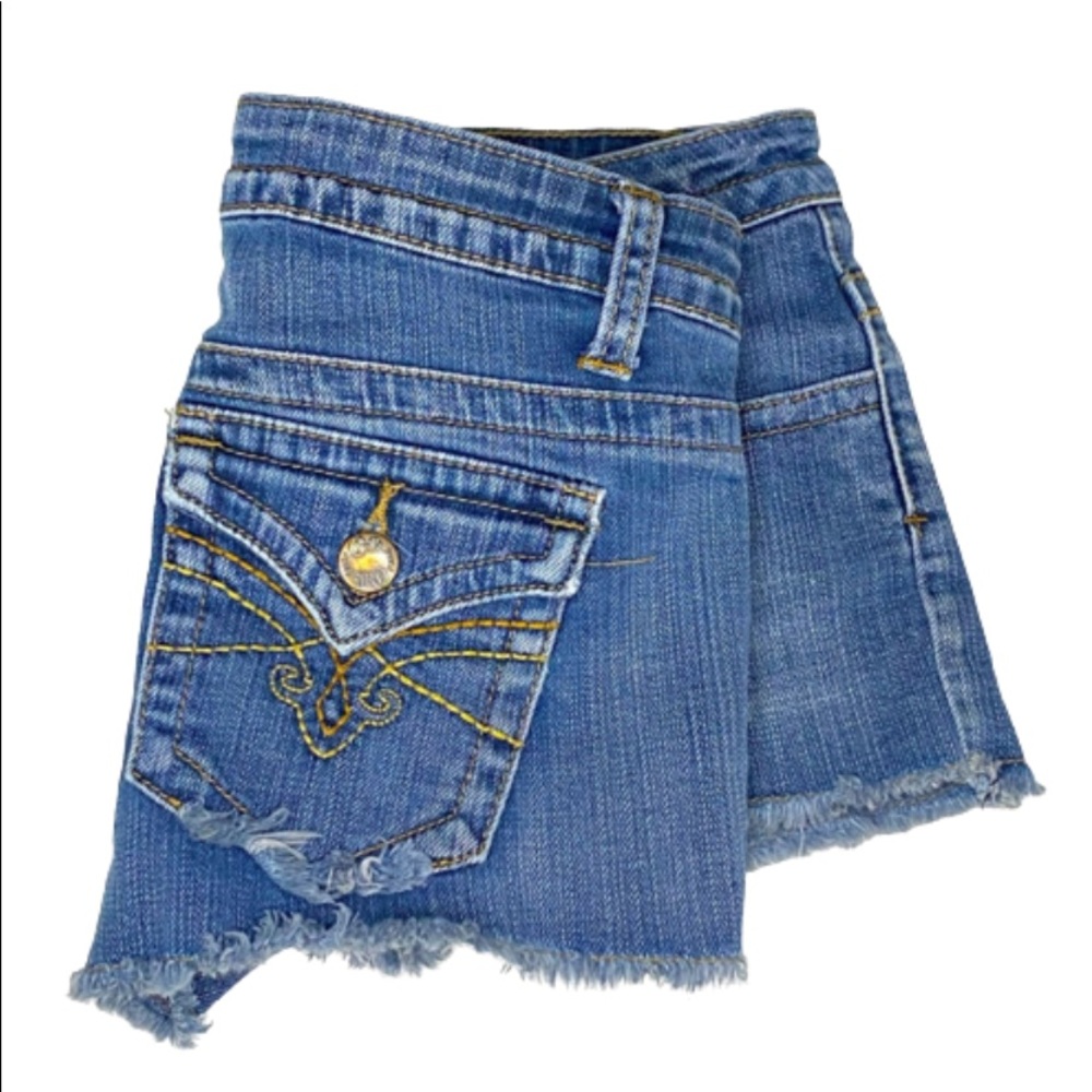 Cut-Off Denim Mini Shorts